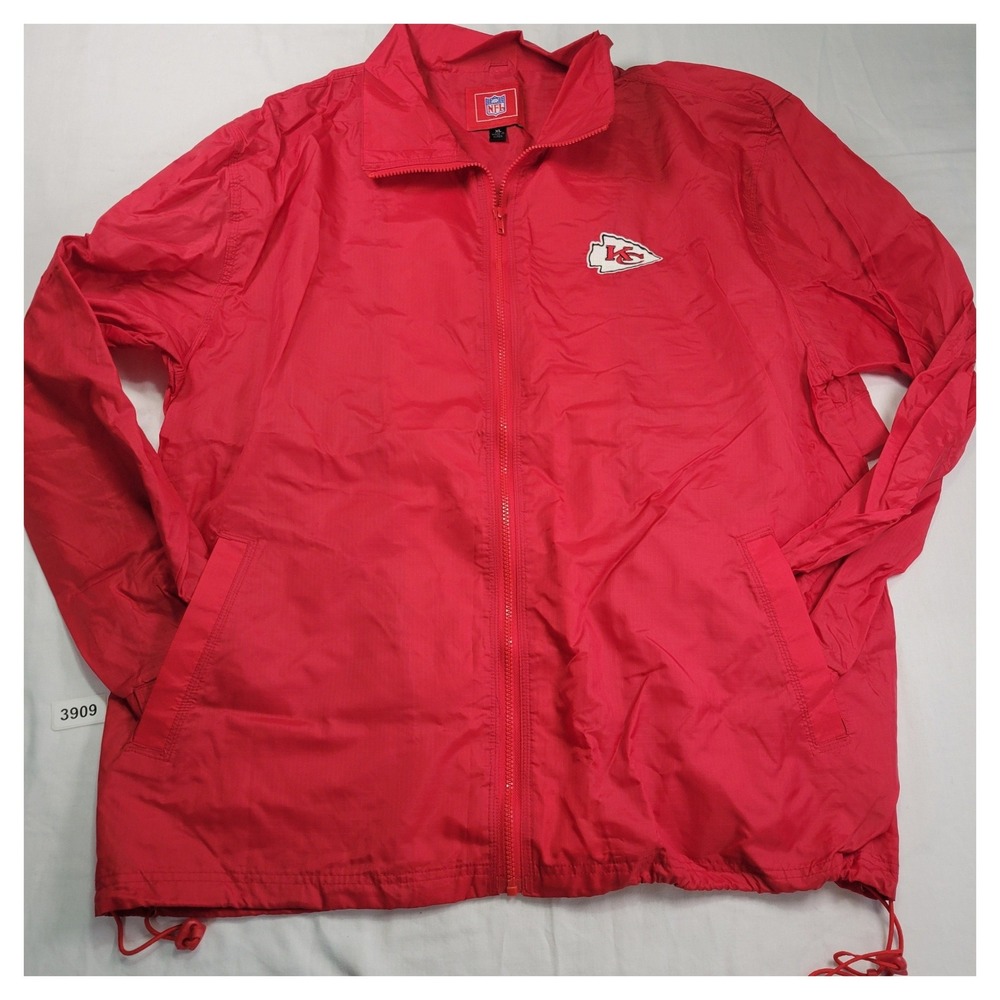 Kansas City Chiefs NFL Red Lightweight Jacket Full Zip NFL Logo XL